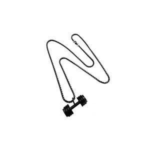 Collar mancuerna color negro